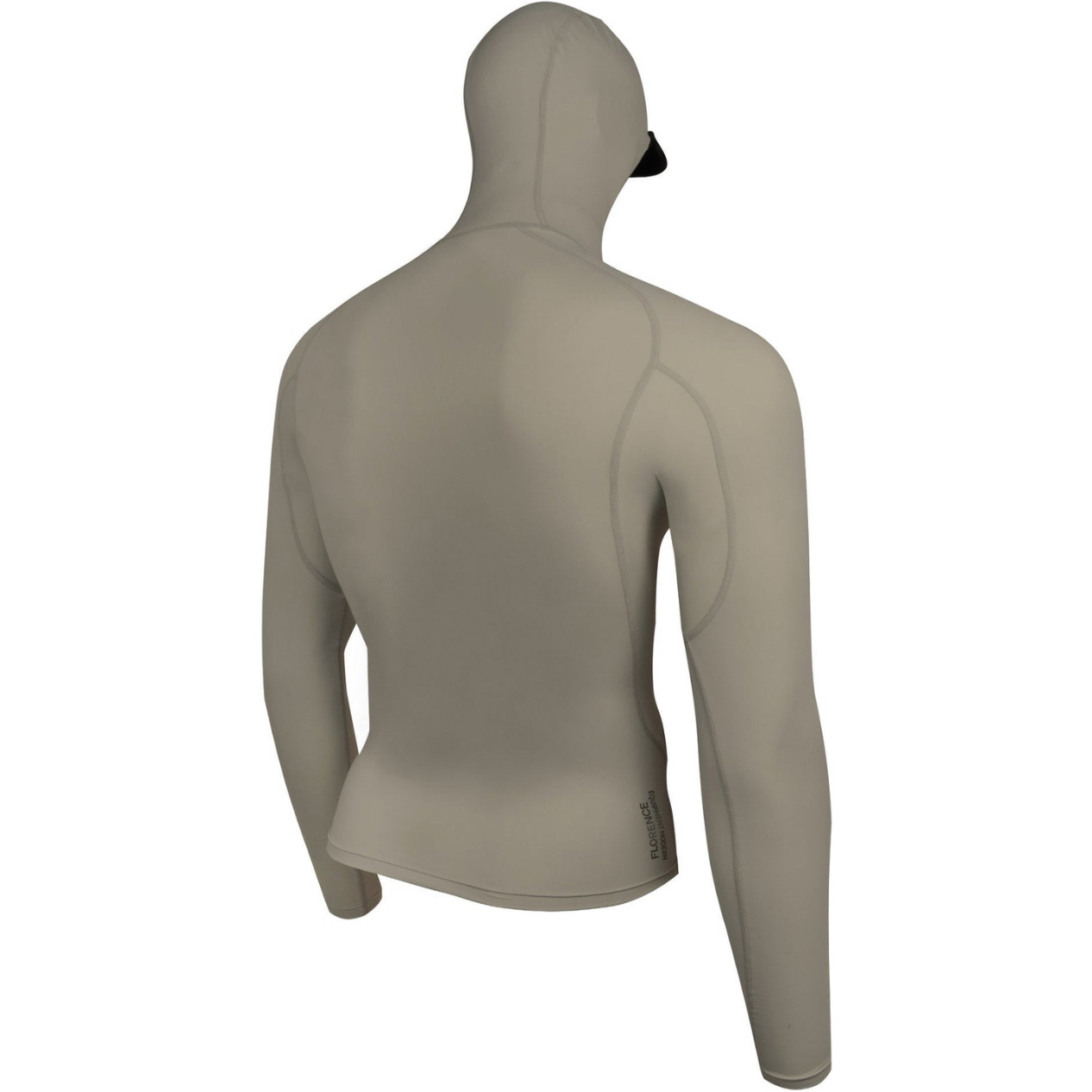 2026 Florence Marine X Mens Long Sleeve Hooded Rash Vest FMSS00030 - Moss Grey